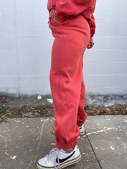 Simple Sweatpants- Coral