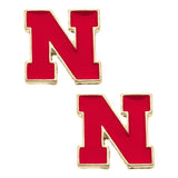 Nebraska Enamel Earrings