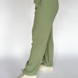 Barrel Leg Pants- Olive