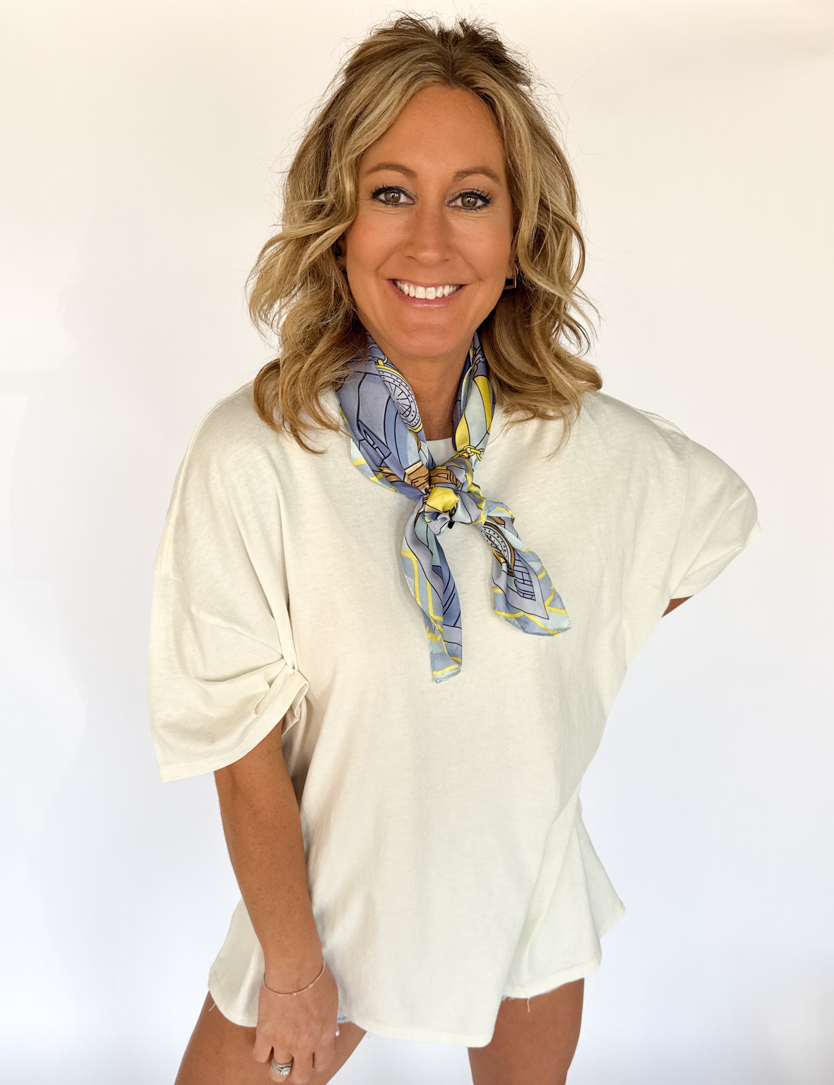 Mineral Wash Oversized Tee-Off White - Ana Patricia Boutique