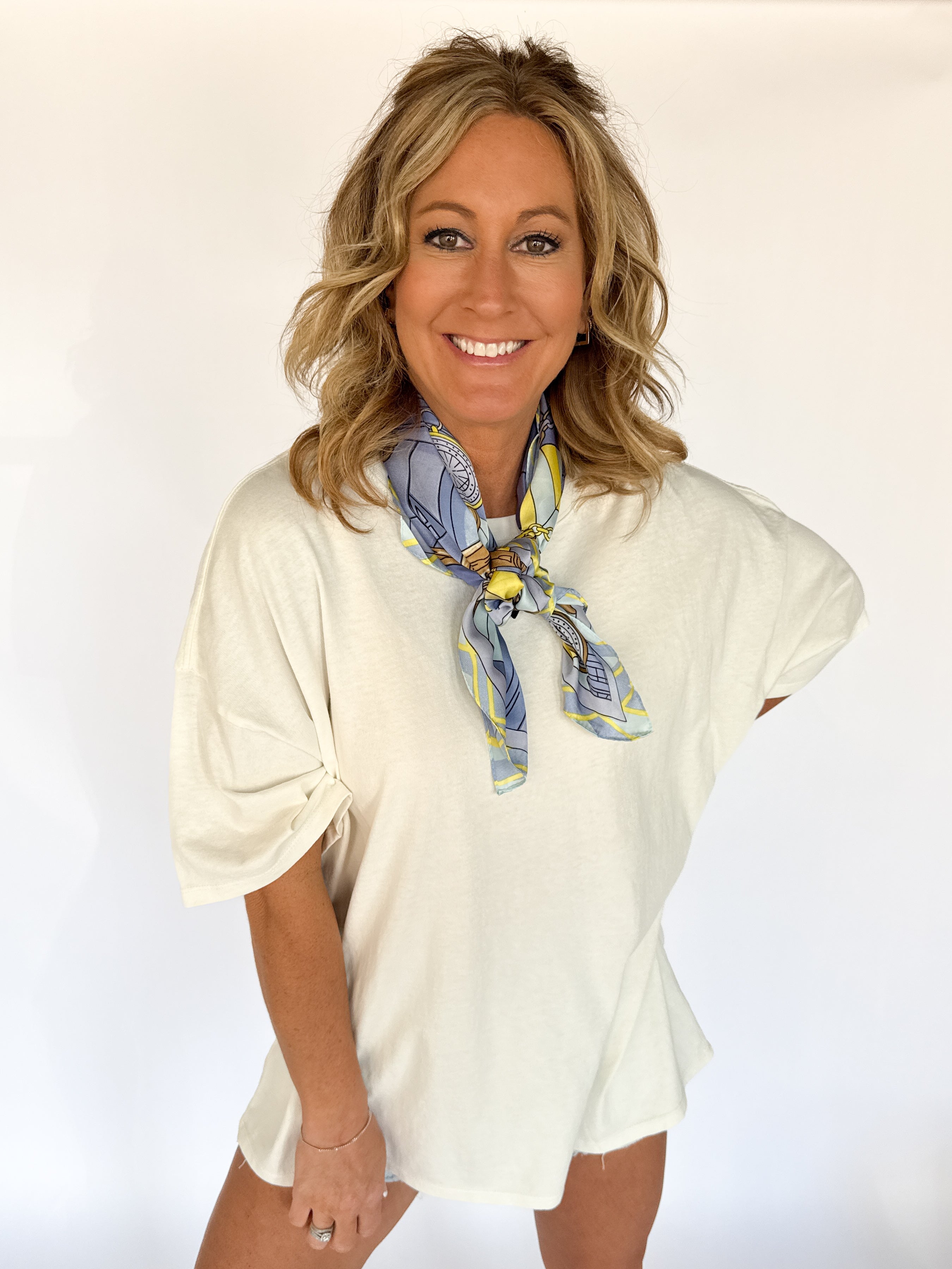 Mineral Wash Oversized Tee-Off White - Ana Patricia Boutique