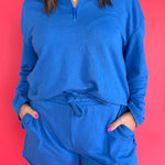 Raw Edge Set- Blue - Ana Patricia Boutique
