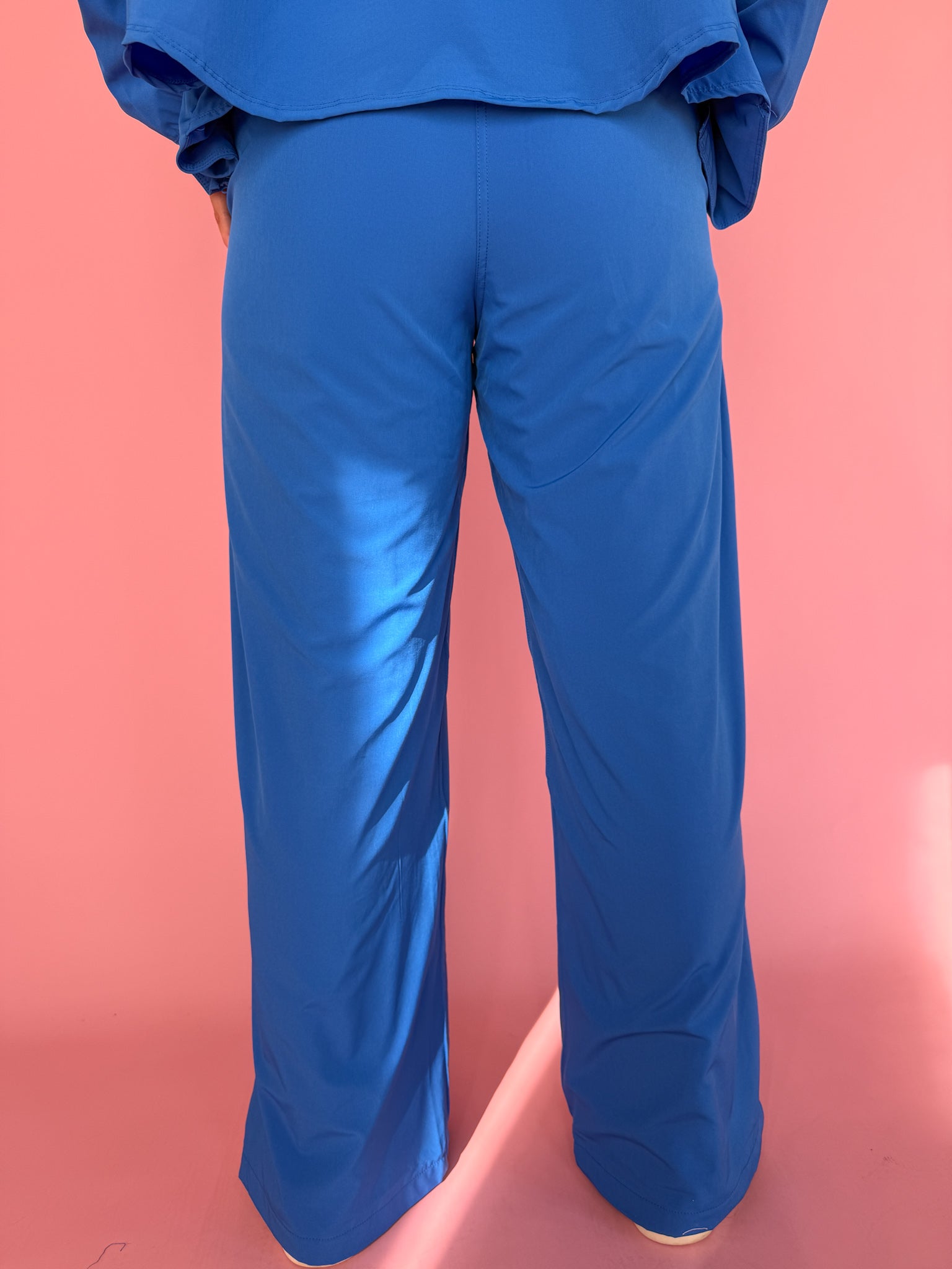 Windbreaker Track Pants- Blue - Ana Patricia Boutique
