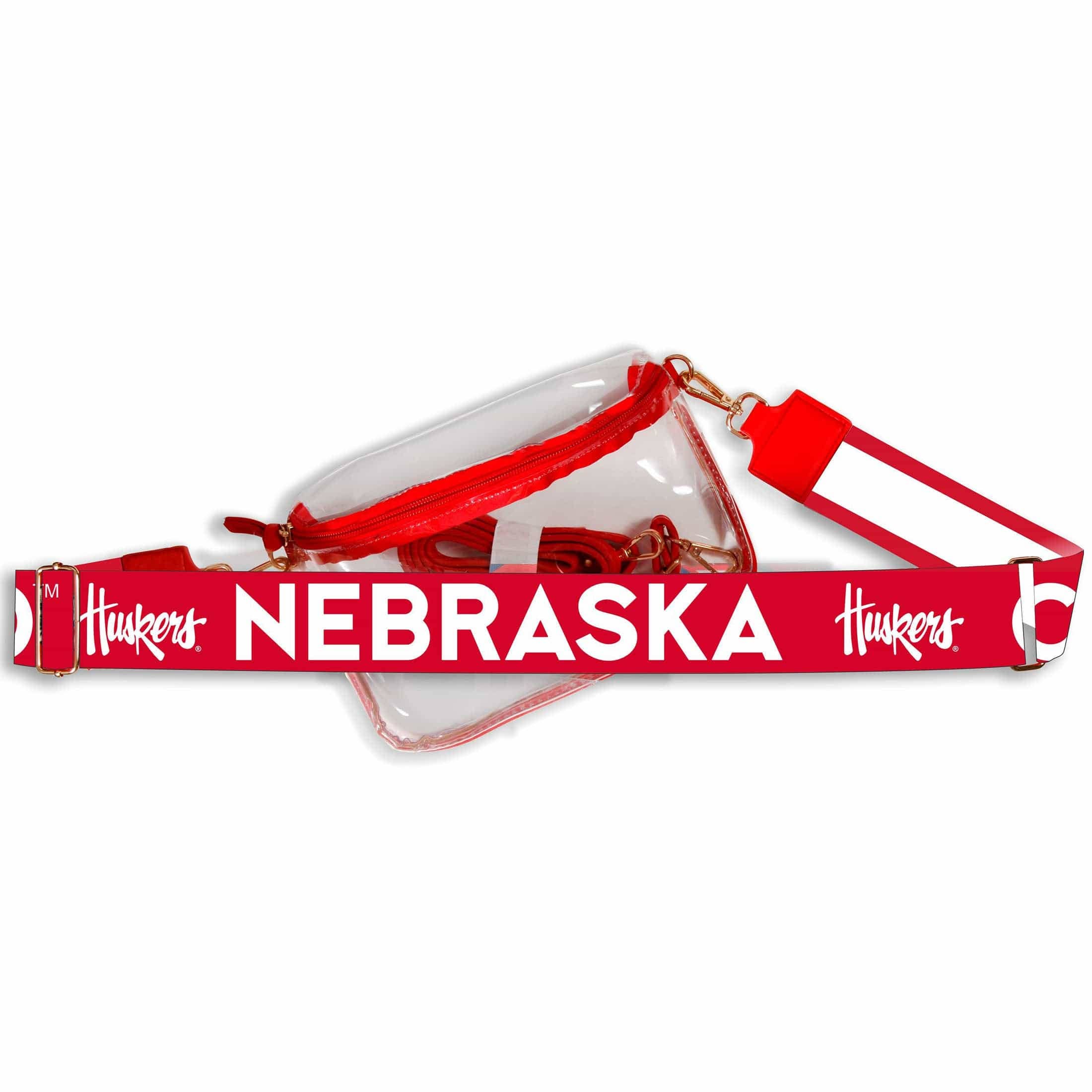 Nebraska Hailey Clear Sling Bag with Logo Strap by Desden - Ana Patricia Boutique
