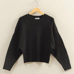 Fitted Ribbed Sweater- Black - Ana Patricia Boutique