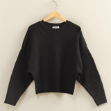 Fitted Ribbed Sweater- Black - Ana Patricia Boutique