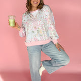 Patchwork Floral Top- Pink