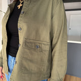 Twill Barn Jacket- Olive - Ana Patricia Boutique