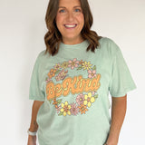 Be Kind Graphic Tee- Mint