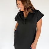 Solid Jersey Dress -Black
