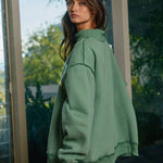 Dilly Dally  Mock Sweatshirt - Ana Patricia Boutique