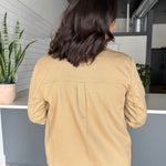 Twill Barn Jacket- Khaki - Ana Patricia Boutique