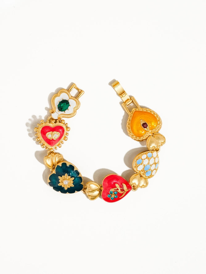 Baroque Heart Color Bracelet - Ana Patricia Boutique