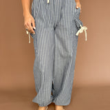 Stripe Barrel Pants- Blue/White - Ana Patricia Boutique