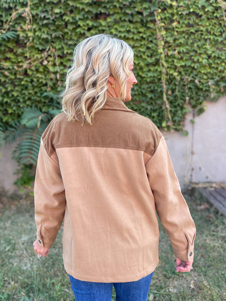 The Emilia Jacket- Camel/Chocolate