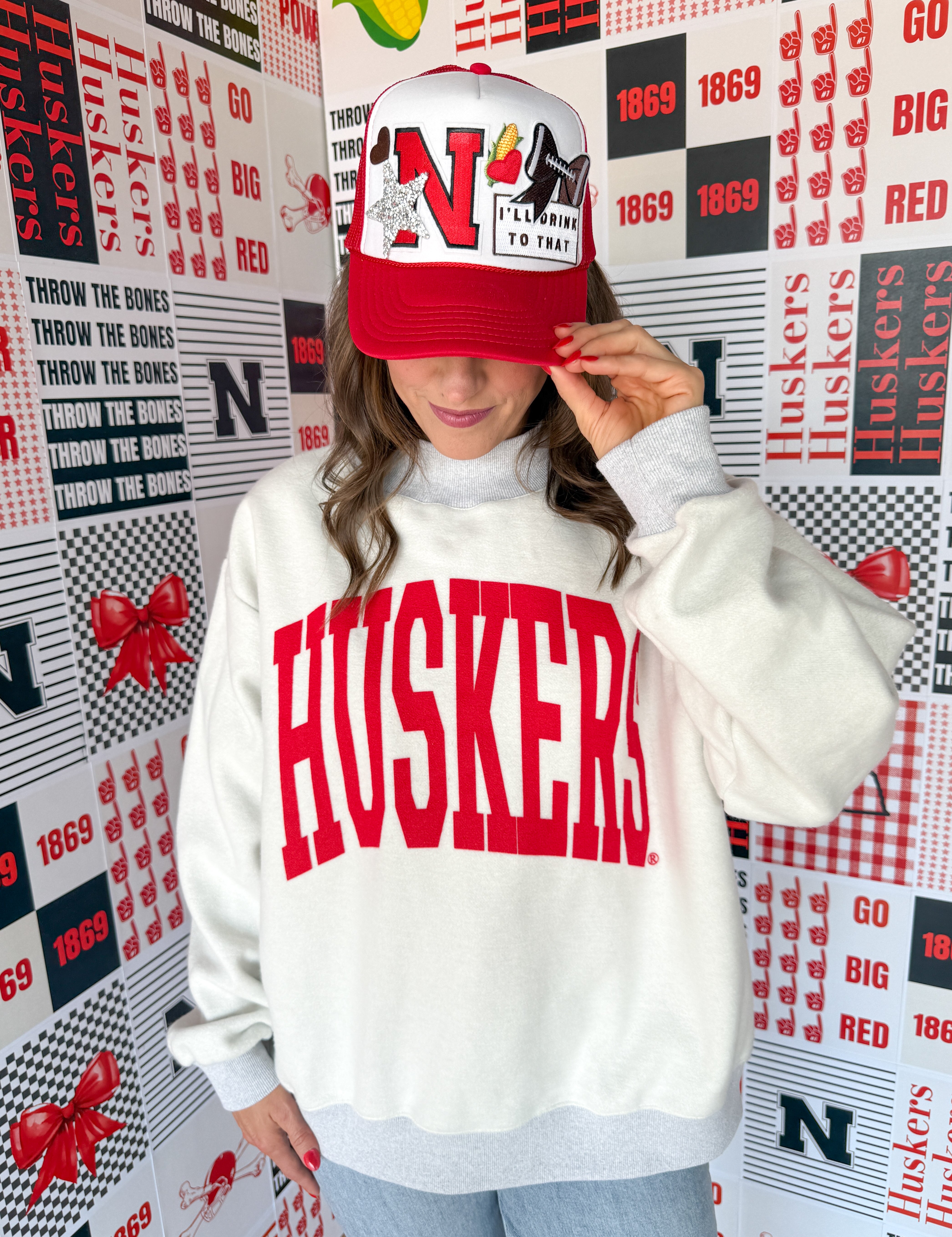 Huskers Reversible Mock Neck Sweatshirt - Ana Patricia Boutique
