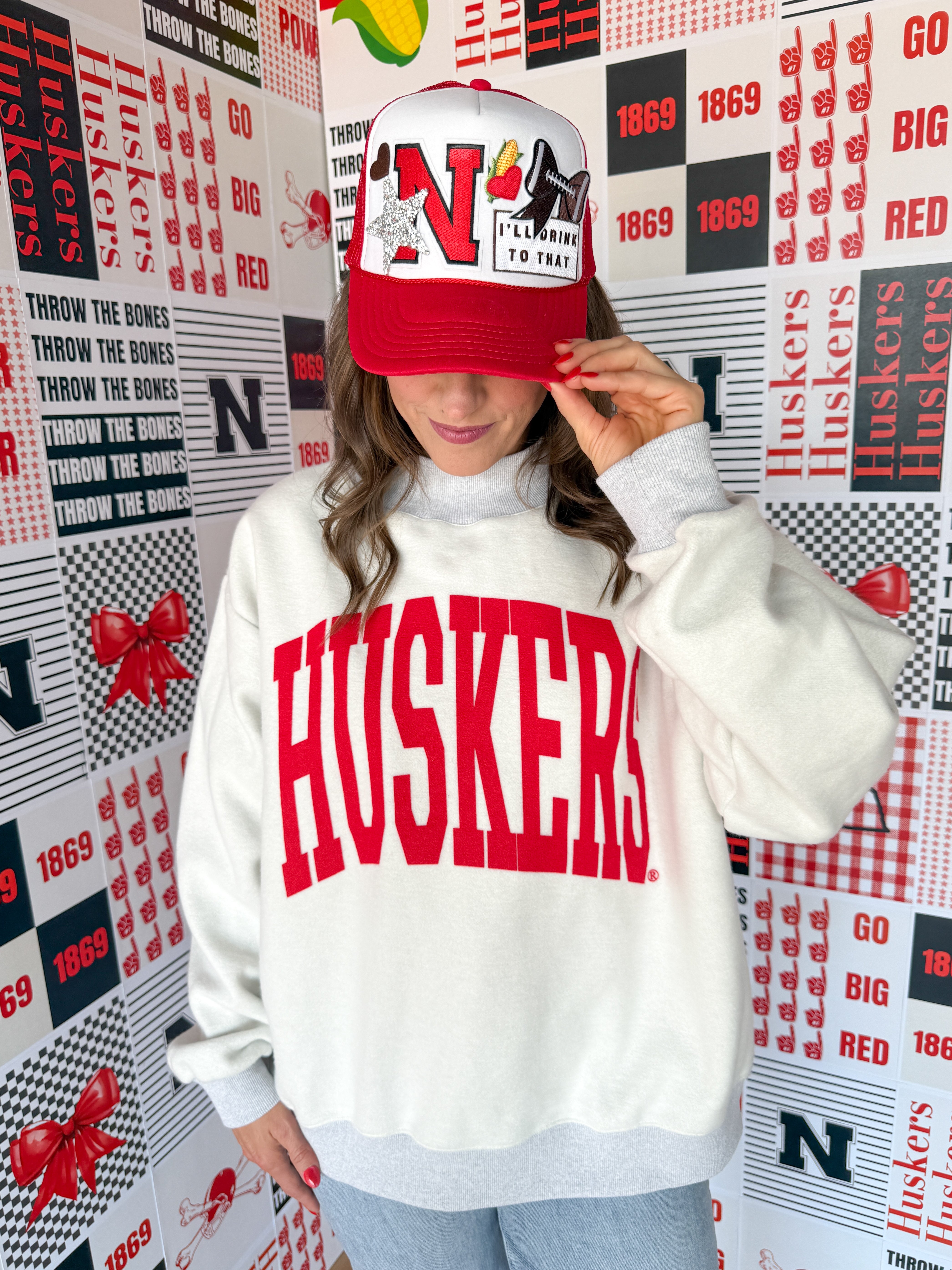 Huskers Reversible Mock Neck Sweatshirt - Ana Patricia Boutique
