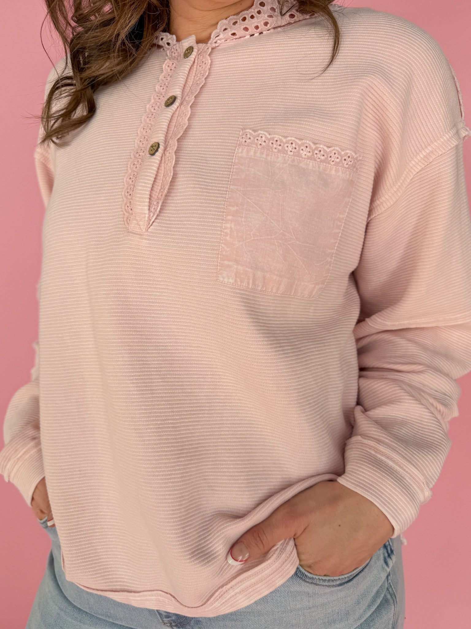 Pink Crochet Hoodie - Ana Patricia Boutique