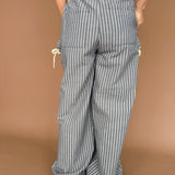 Stripe Barrel Pants- Blue/White - Ana Patricia Boutique