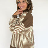 Slub Knit Top- Mocha - Ana Patricia Boutique