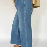 Pintuck Wide Leg Denim Jeans - Ana Patricia Boutique