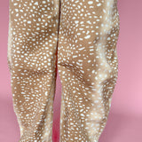 Deer Print Barrel Jeans