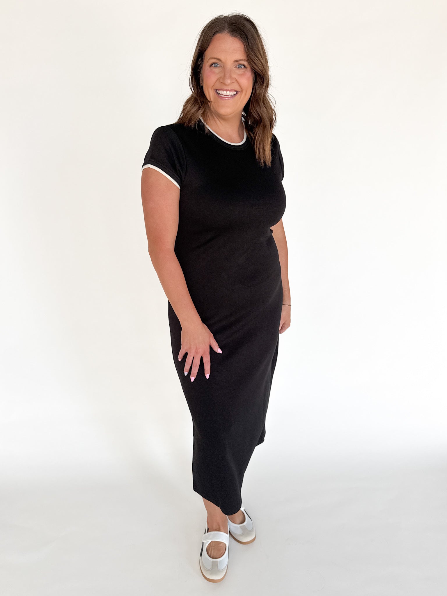 Scuba Midi Dress- Black - Ana Patricia Boutique