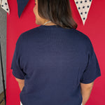 American Flag Knit Top- Navy - Ana Patricia Boutique