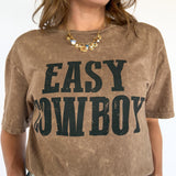 Easy Cowboy Graphic Tee- Mocha