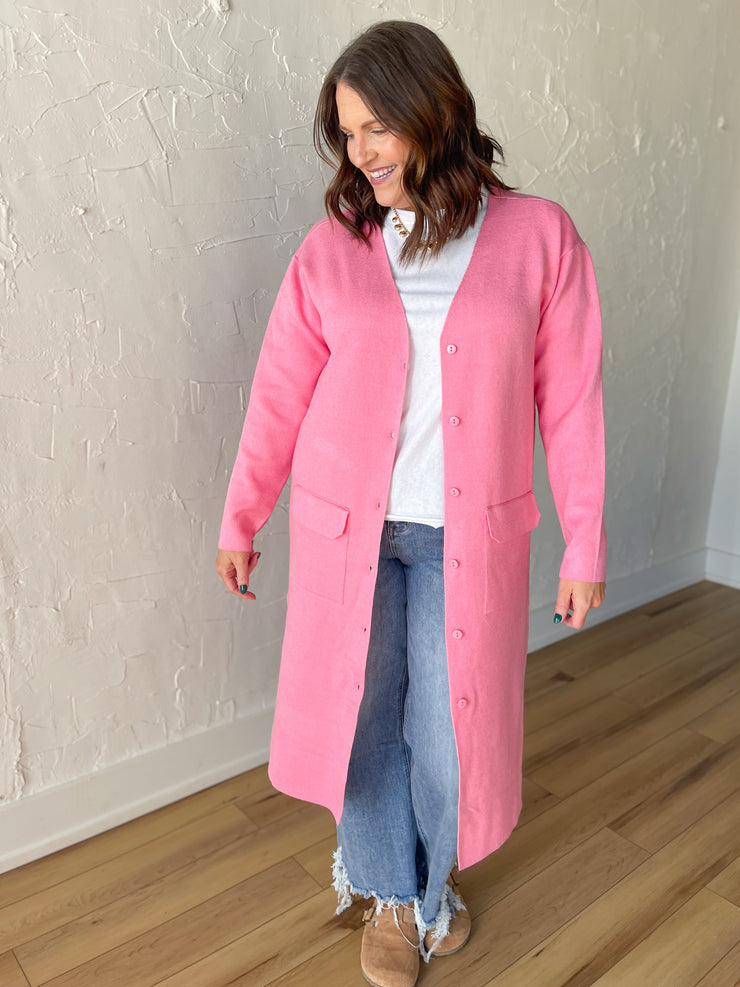 The Bri Cardigan- Pink