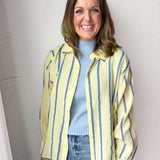 Stripe Buton Down -Yellow/Blue