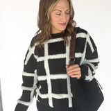 Black and White Check Sweater