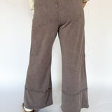 Cotton Slub Lounge Pant-Mocha - Ana Patricia Boutique