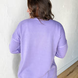 Hi-Lo Hem Pullover- Lavender