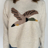 Flying Duck Knit Sweater- Ivory