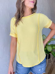 Sunset Symphony Top- Banana - Ana Patricia Boutique