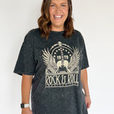 Rock N Roll Graphic Tee- Black