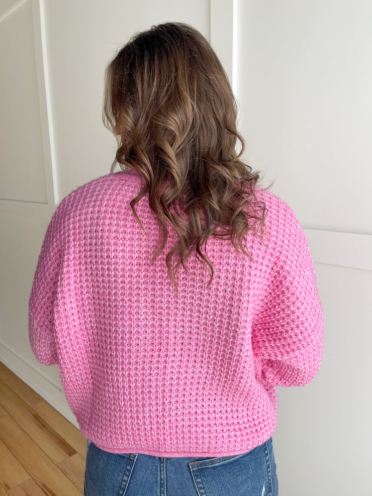 The Ellen Sweater- Pink