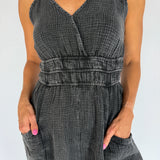 Mineral Wash Jumpsuit- Black - Ana Patricia Boutique