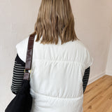 Oversized Puffer Vest- Cream