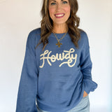 Howdy Sweater- Blue