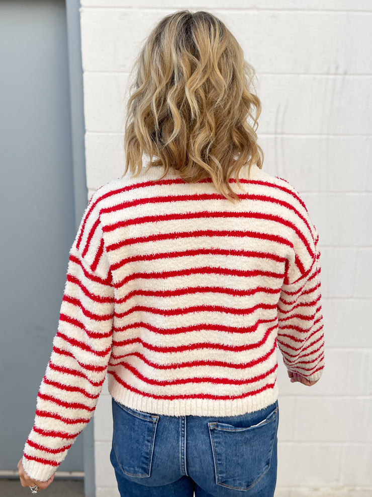 The Hope Sweater- Red/Ivory