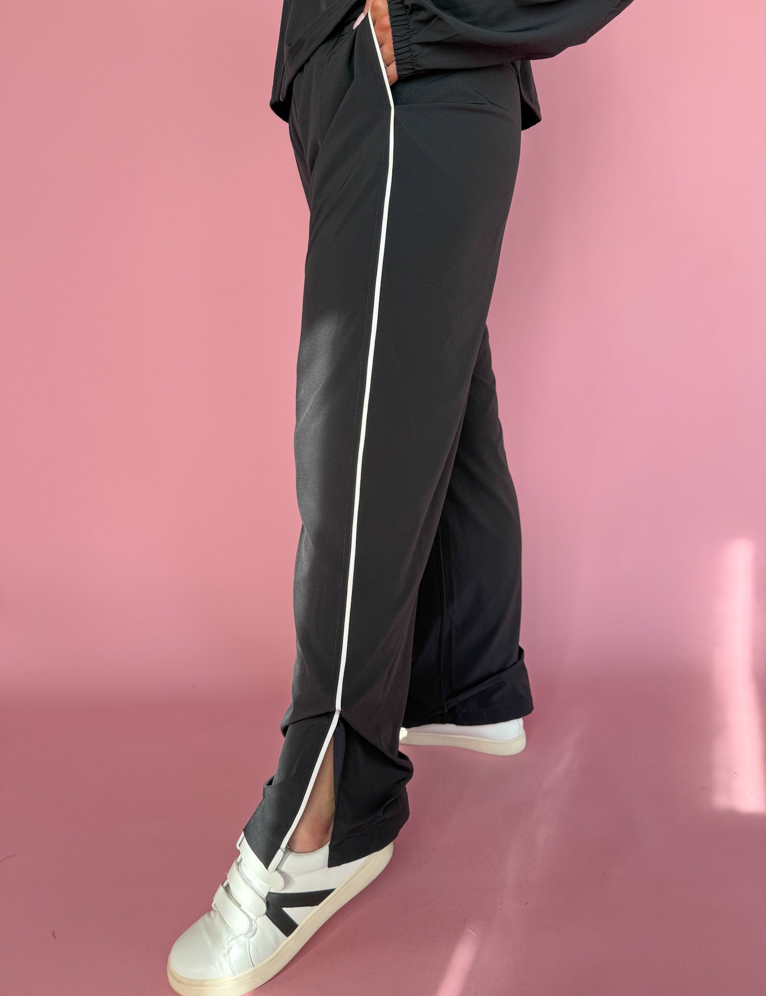 Windbreaker Track Pants- Black - Ana Patricia Boutique