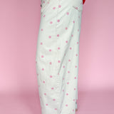 Polka Dot Barrell Jeans- Pink