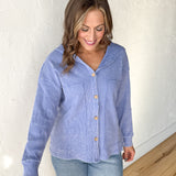 Washed Thermal Jacket- Periwinkle