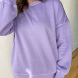 Hi-Lo Hem Pullover- Lavender
