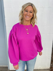 The Hayden Pullover- Magenta