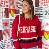 Nebraska V Neck Sweater