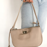 Textured Crossbody Bag- Taupe - Ana Patricia Boutique