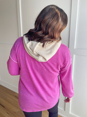 On the Top Pullover- Magenta